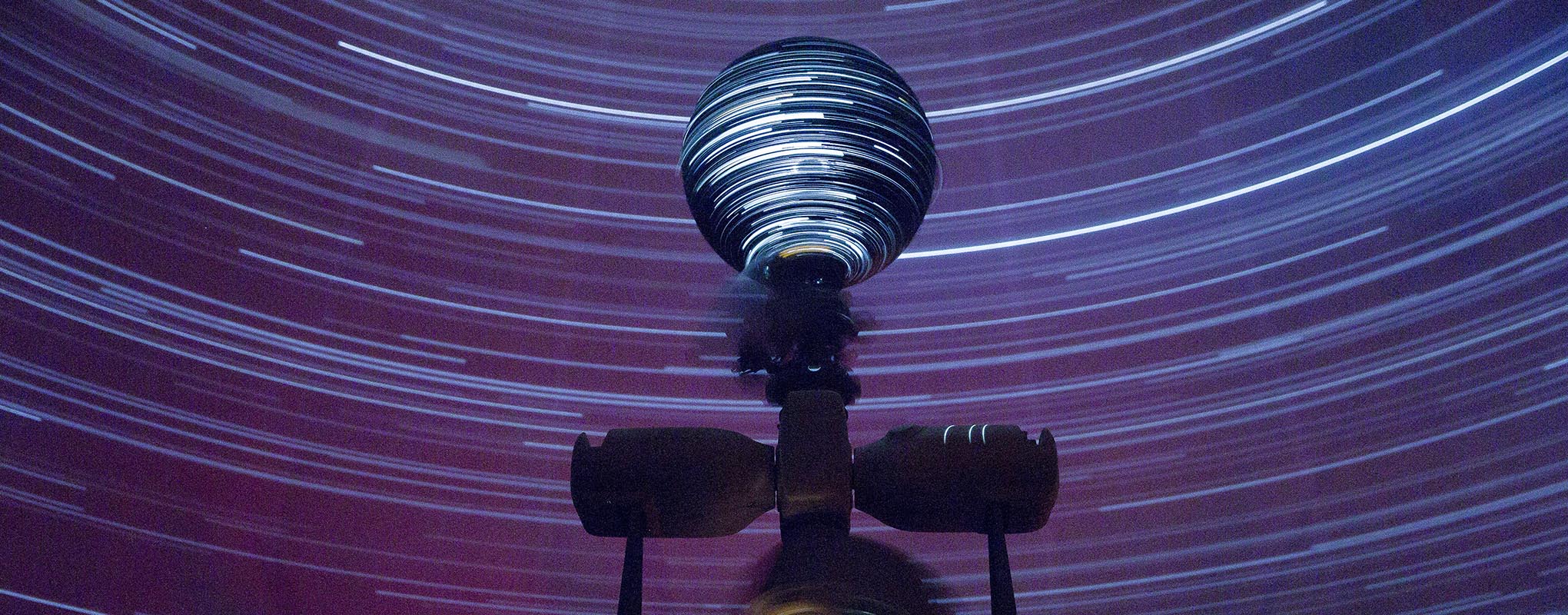 planetarium with swoosh of stars