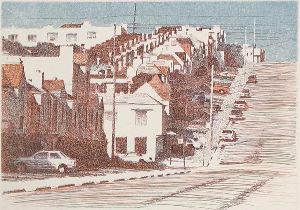 print of a Sunset district street