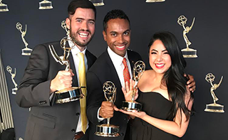 BECA Alumni with their Emmy Awards