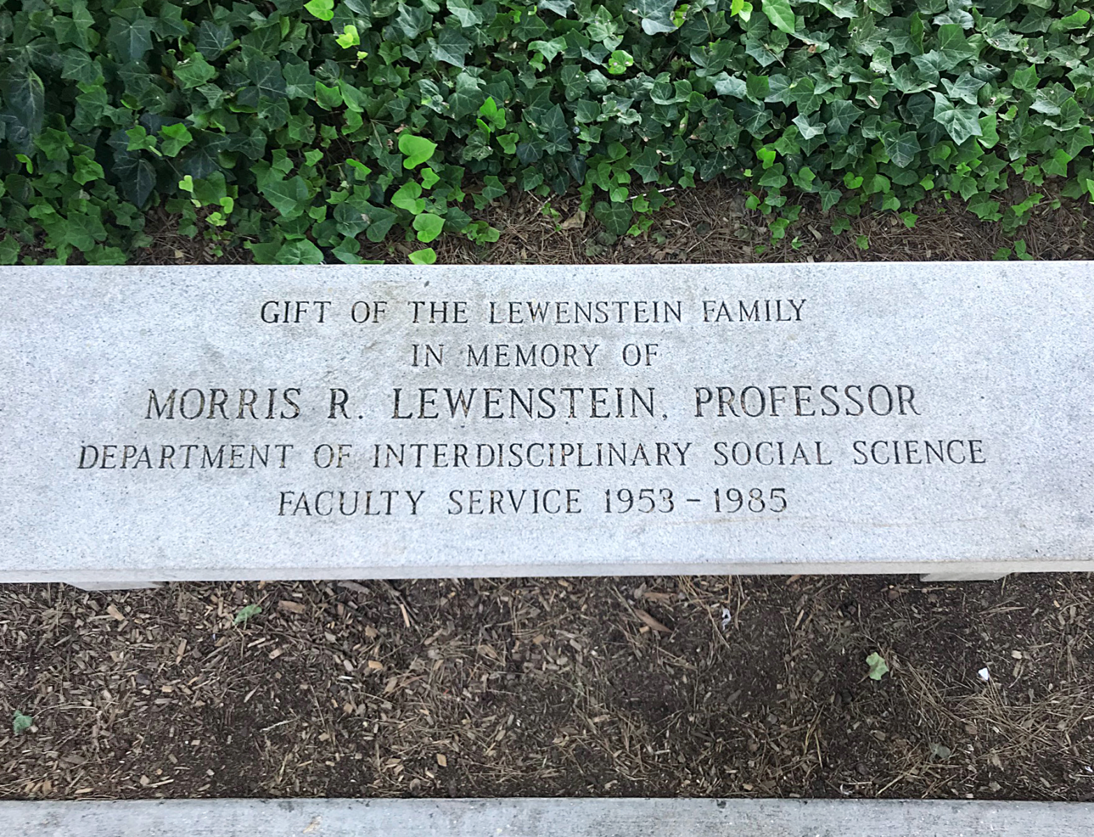 Professor's gravestone. Rest In Peace.