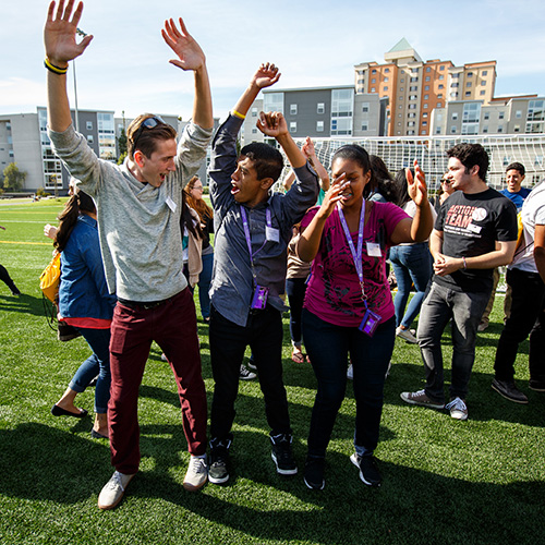 Students participating in activities