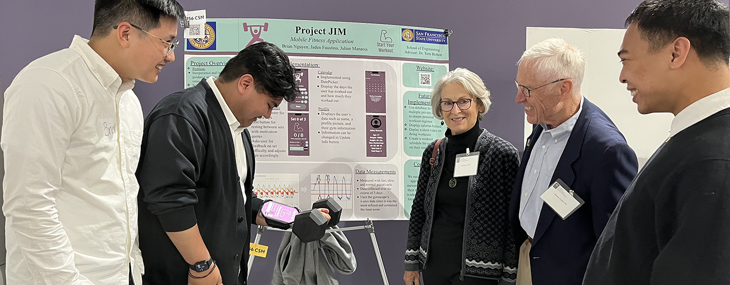 Dennis and Barbara Luther with student researchers