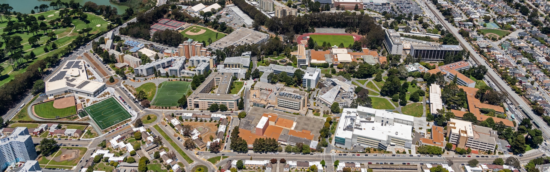 aerial view of SFSU