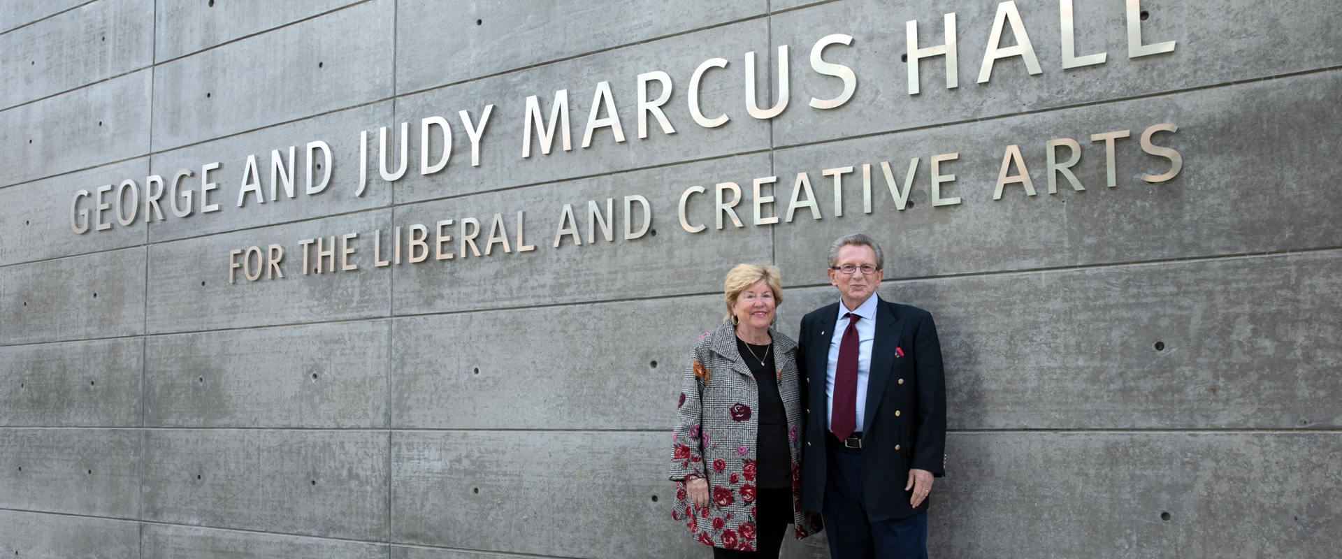 George & Judy Marcus at Marcus Hall