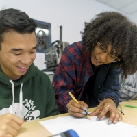 SFSU students writing