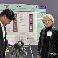 Dennis and Barbara Luther with student researchers