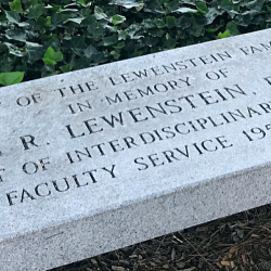 Bench commemorating Professor Lewenstein