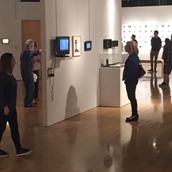 People viewing gallery space