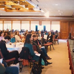 Panelists discussing research of Iranian diaspora