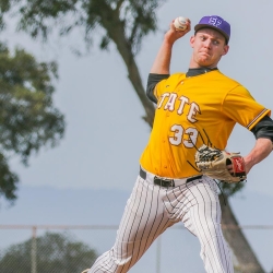 Student athlete playing baseball