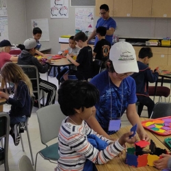 Students participating in the Math Circles program