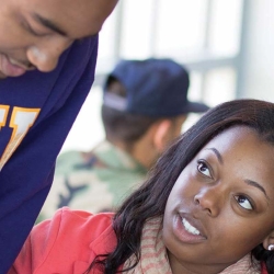 Two students collaborating