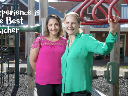 Teachers-in-training and preschool kids learn together