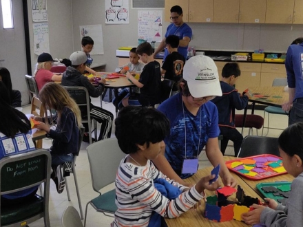 Students participating in the Math Circles program